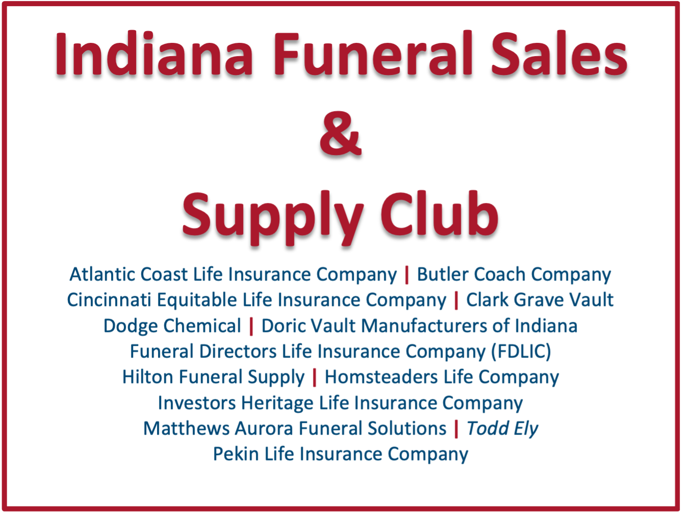 Indiana Funeral Sales & Supply Club 